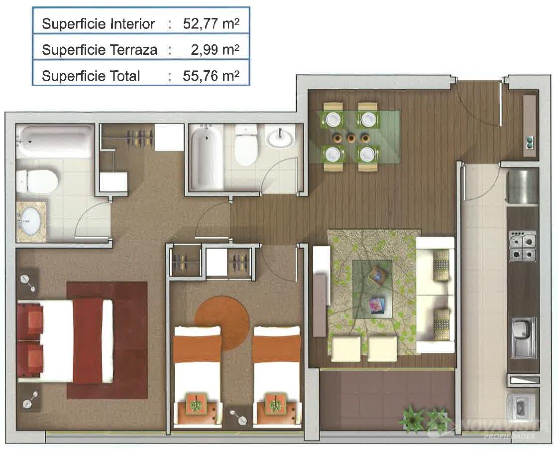 Venta Departamento Dos dormitorios Vicuña Mackenna